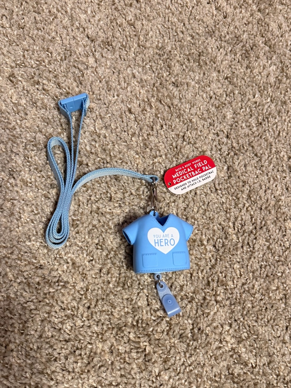 Bath & Body Works Medical Field PocketBac Pal Lanyard Blue Scrub Hero